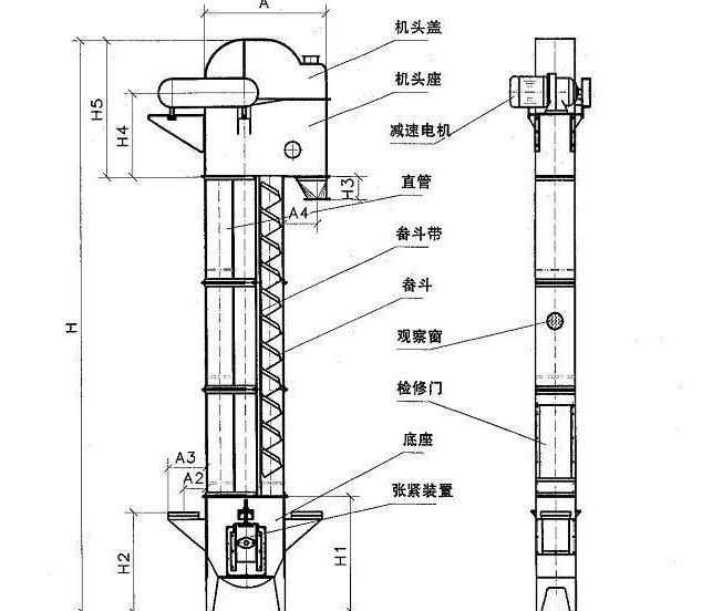 粉狀物料斗式提升機技術要求及生產注意事項